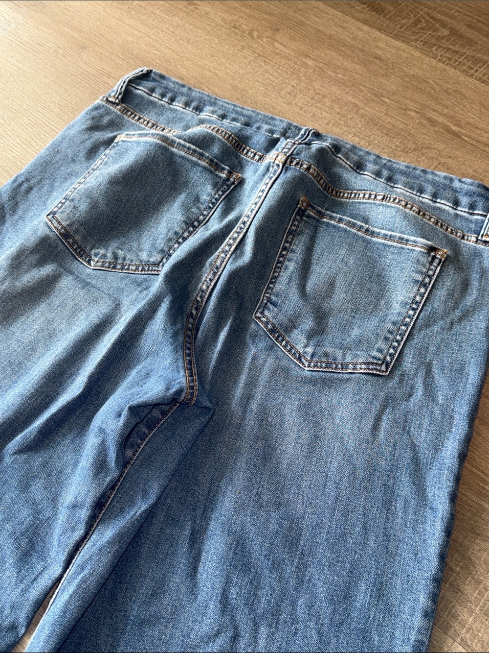 Meg Fab Ab Raw Hem High Waist Wide Leg Jeans Sz 14 - Picture 12 of 14